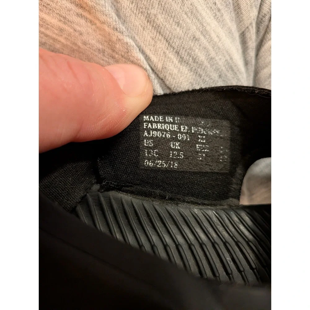 Nike Sunray Adjust 5 Kids Black Sandals AJ9076-001 Size 13C